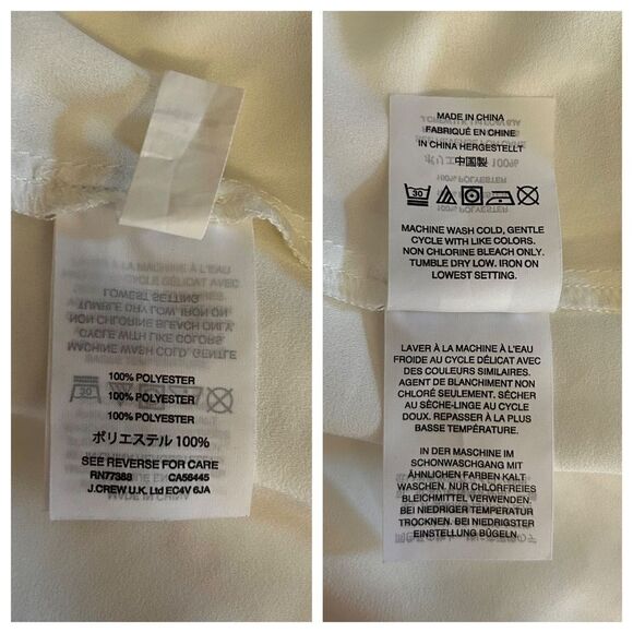 J. Crew drapey ruffle cami top blouse. Ivory, Size 2. - Picture 8 of 11